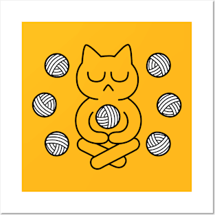 Meditation Cat Posters and Art